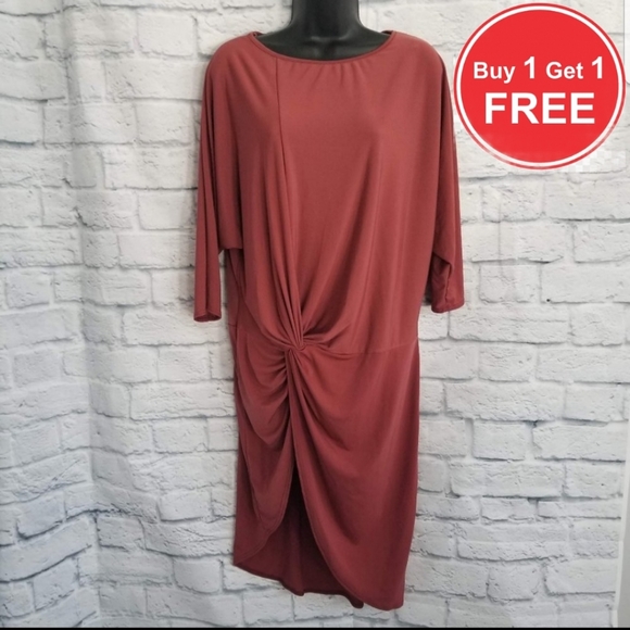 Color Story Tops - Knot Detail Dressy Long Top - S (NWT)
